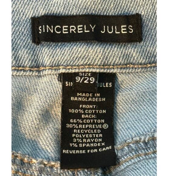 Sincerely Jules blue cut out high waist shorts size 29 - Picture 3 of 8